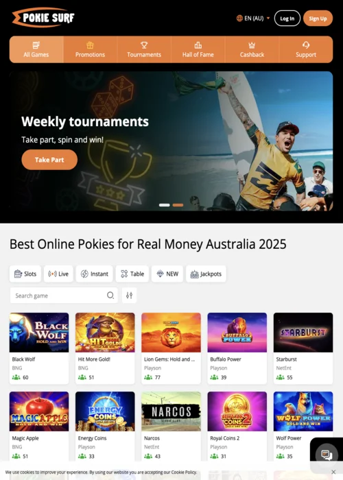 Slots PokieSurf Casino